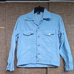 Light Blue Cotton Corduroy Jean Jacket